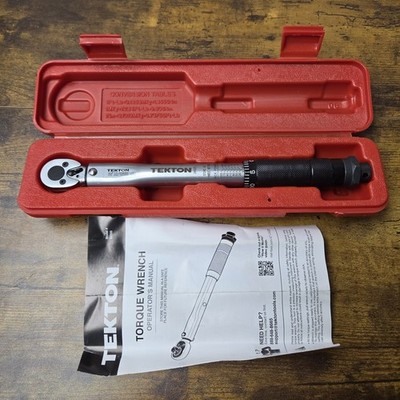 Tekton 24320 1/4'' Drive Click Torque Wrench 20-200 in-lbs 2.2-22.6 nm Dual Range