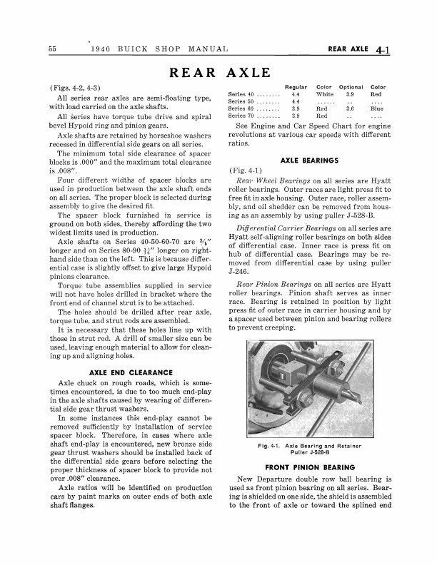 Buick 1940 manual de reparación todos los modelos 40 Sepcial Super Century Roadmaster Limited Foto 2 de 4