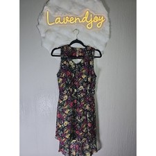 Whimsigoth Sun Dress Womens Large Sheer Fall Floral Cottage Coquette Bohemian