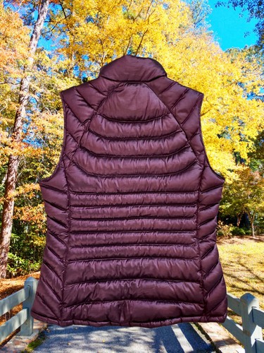 Bernardo Puffer Vest Womens Small Purple Goose Down Insulated Quilted Zip Pocket - Picture 5 of 12