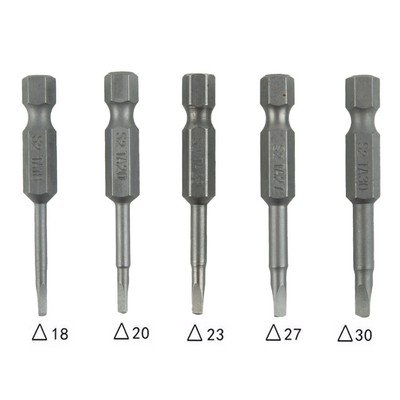 5 Pcs Magnetic Triangle Head Screwdriver Bits 1/4 Hex Shank Electric Tools