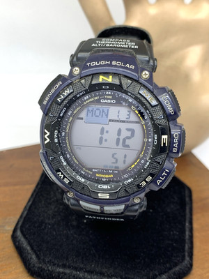 Casio Men's Watch PAG240B Pathfinder Black Resin Tough Solar