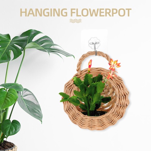 Blumenkorb Aus Rattan Handgefertigter Gewebter Aufbewahrungskorb - Bild 6 von 12