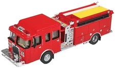 Walthers HO Scale Heavy-Duty Fire Department Truck/Engine Red Emergency Vehicle