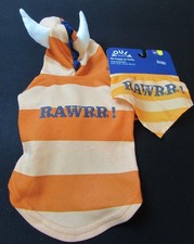 NEW Youly Halloween Costume Dino Dinosaur Hoodie Horns Dog Bandana Size XS