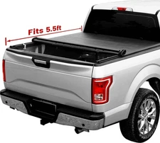 Tonneau Cover Soft Roll Up for 2015-2024 Ford F-150,Truck Bed Covers Compatib...