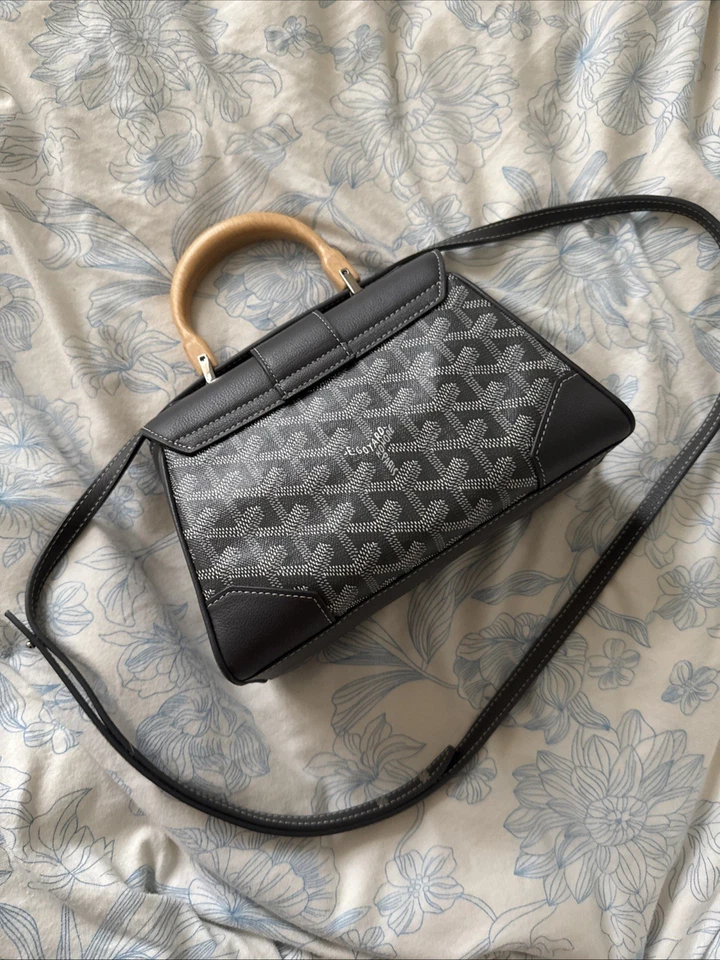 Goyard Mini Saigon Top Handle Bag Coated Canvas with Leather - Image 2 of 4