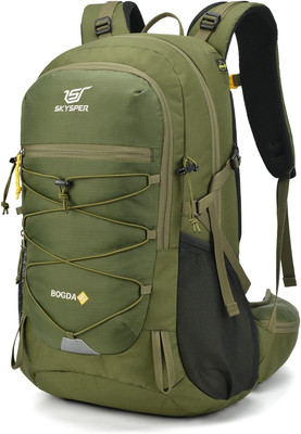 SKYSPER BOGDA 35 Wanderrucksack 35L Camping Backpack mit Rückenbelüftung, grün