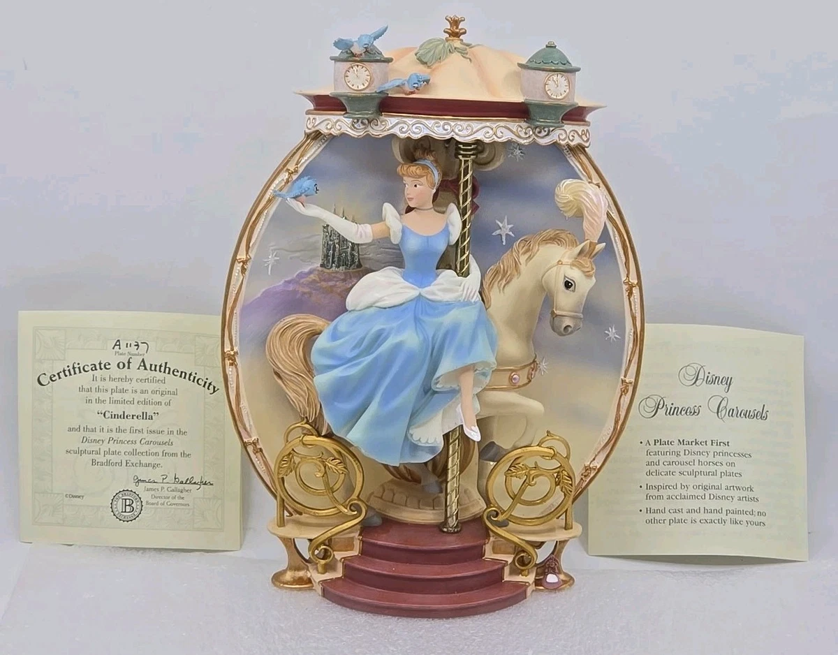 ディズニー3Dプレート シンデレラ Bradford Exchange Cinderella Indiana Disney Plates 1968-Now for