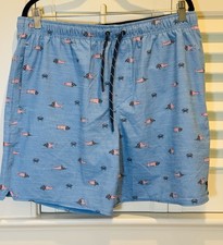 SALT LIFE Men's XL Patriotic Red, White  Blue Aqua Board Shorts New