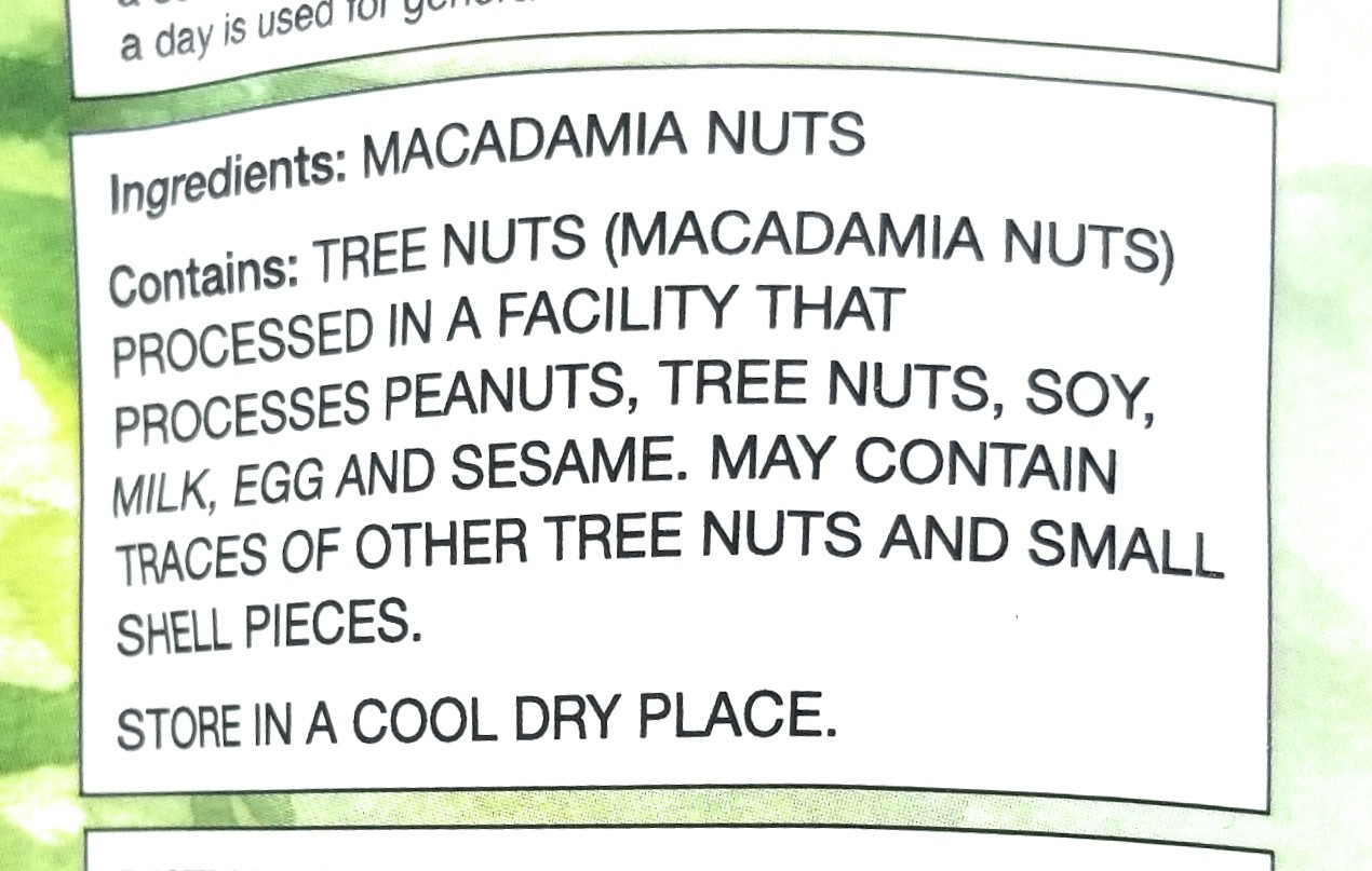 Hawaiian Macadamia Nut Co. Unsalted Macadamia Nuts, 100% Hawaii-Grown, 8 oz Bag