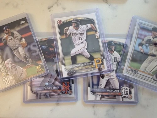 5-Card Baseball Lot: Tatis Jr RC Cup, Max Clark, Konnor Griffin, Benge, Turang
