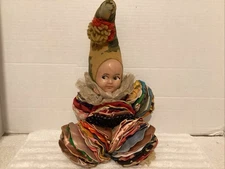 Vintage Fabric Cloth  Plastic Face.Yo-Yo Doll