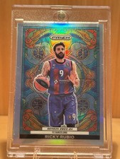 2023-24 Panini Prizm Euroleague Ricky Rubio Stained Glass SSP Barca Rare