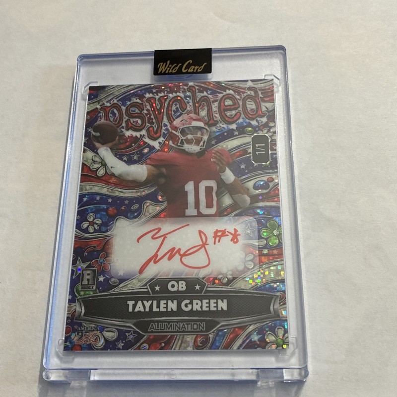 Taylen Green 1/1 Auto Wild Card Alumination 250th Edition Red Ink ✍️