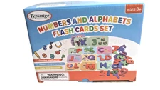 Tepsmigo Numbers and Alphabets FlashCards Set ABC Wooden Letters