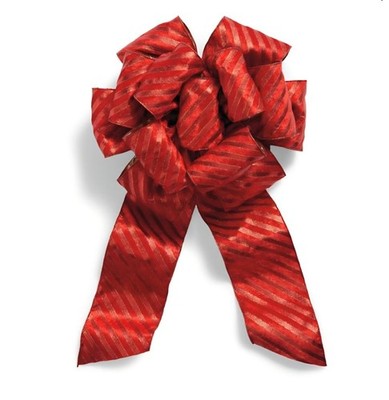 Frontgate Holiday Collection Pre-Made Ribbon Bows Set of 2 Christmas NEW 142618