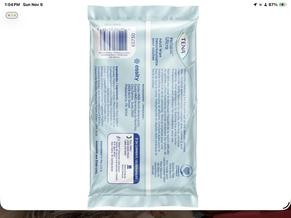 PRECIO MÁS BAJO Y ENVÍO GRATIS!! PARA TOALLITAS HUMEDECIDAS PARA ADULTOS TENA 48 UNIDADES SUAVES  Foto 2 de 4