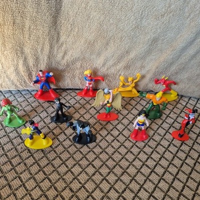 12 DC Comics Collectible Figures Cake Toppers Superman, Batman, & Many More!!