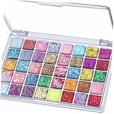 40 Colors Face Glitter, Face Paint Glitter Gel - Face 40 daylight colors
