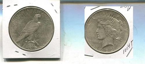 1926 D PEACE SILVER DOLLAR AU 1004T