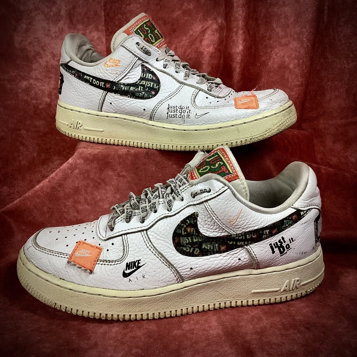 Duiker van mening zijn Hubert Hudson Nike Air Force 1 Mens Size 8 Low &#039;07 PRM Just Do It Shoes AF1 AR7719- 100 | eBay