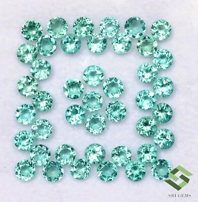 4 MM Natürliches Grün Apatit Rund Schliff 13.50 Cts Menge 50 Stück Geeicht Lose - Bild 1 von 4