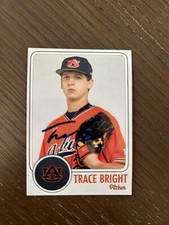 Trace Bright Autographed Signed Custom Card - Auburn Orioles