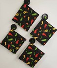 Hot Peppers Pot Holders (Set of 4)