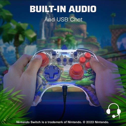 PDP REALMz Wired Controller for Nintendo Switch - Sonic the Hedgehog - Brand New - Picture 3 of 4