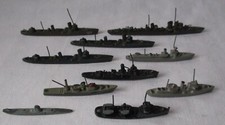 Konvolut 10 Modellschiffe vermutlich Wiking Modelle Torpedoboot um 1940 (152593)