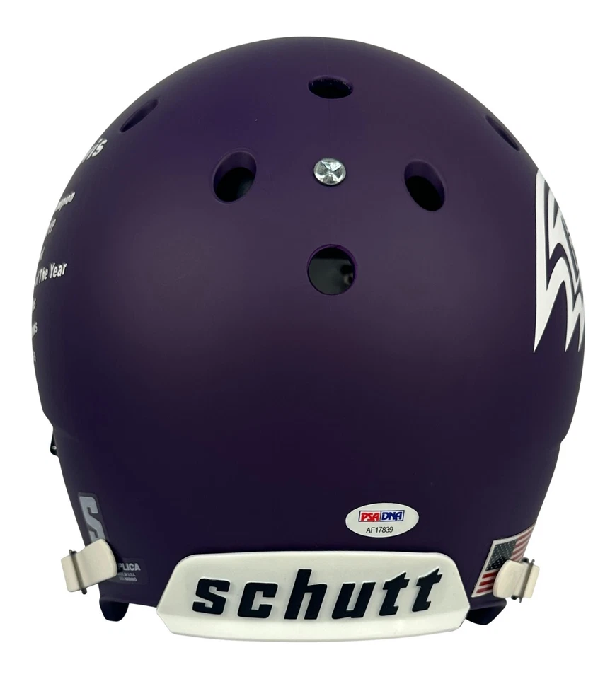 Ray Lewis autographed signed Full Size stat helmet NFL Baltimore Ravens PSA COA - Image 4 of 4