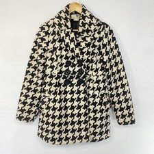 Jolt Women's Coat Jacket Houndstooth Black & Off-white Small/juniors Medium Read