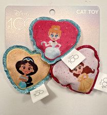 Disney 100 Princess with Catnip Cat Toy - 3 Pack, Crinkle Cinderella, Belle