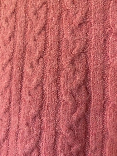 SO GIRLS CABLE KNIT CREW NECK SWEATER SOLID PINK ROSITA SIZE SMALL (7) - Picture 2 of 7