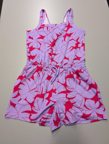 All in Motion Girls Woven Romper Lot of 2 - Blue & Purple Leaf Size L (10-12) - Picture 7 of 8