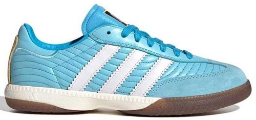 adidas gazelle silver green womens adidas Samba ADV Shoes - Unisex - Blue Bird / Cloud White / Gold main image 0
