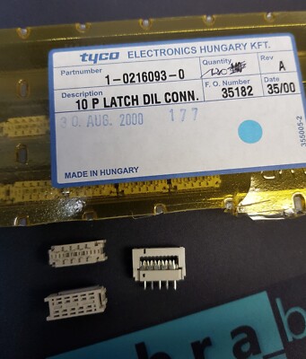 1-0216093-0 || TYCO || NEW & 10p LATCH DIL CONN. || 14 pcs