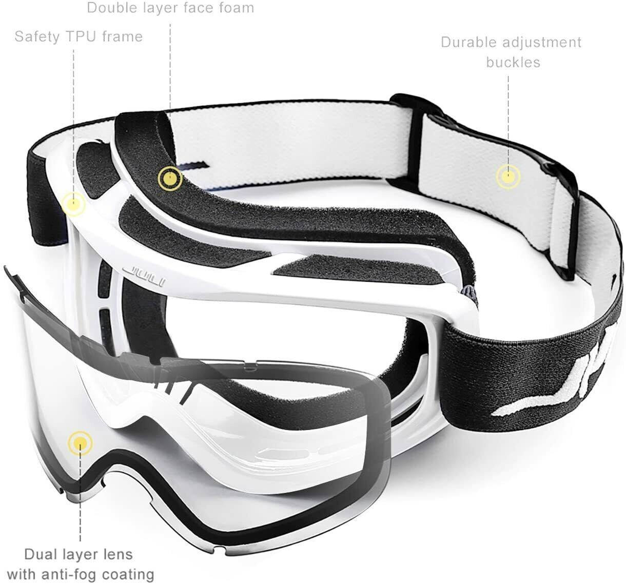 JULI Ski Goggles,Winter Snow Sports Snowboard Goggles with Anti-Fog Lens BNC 123