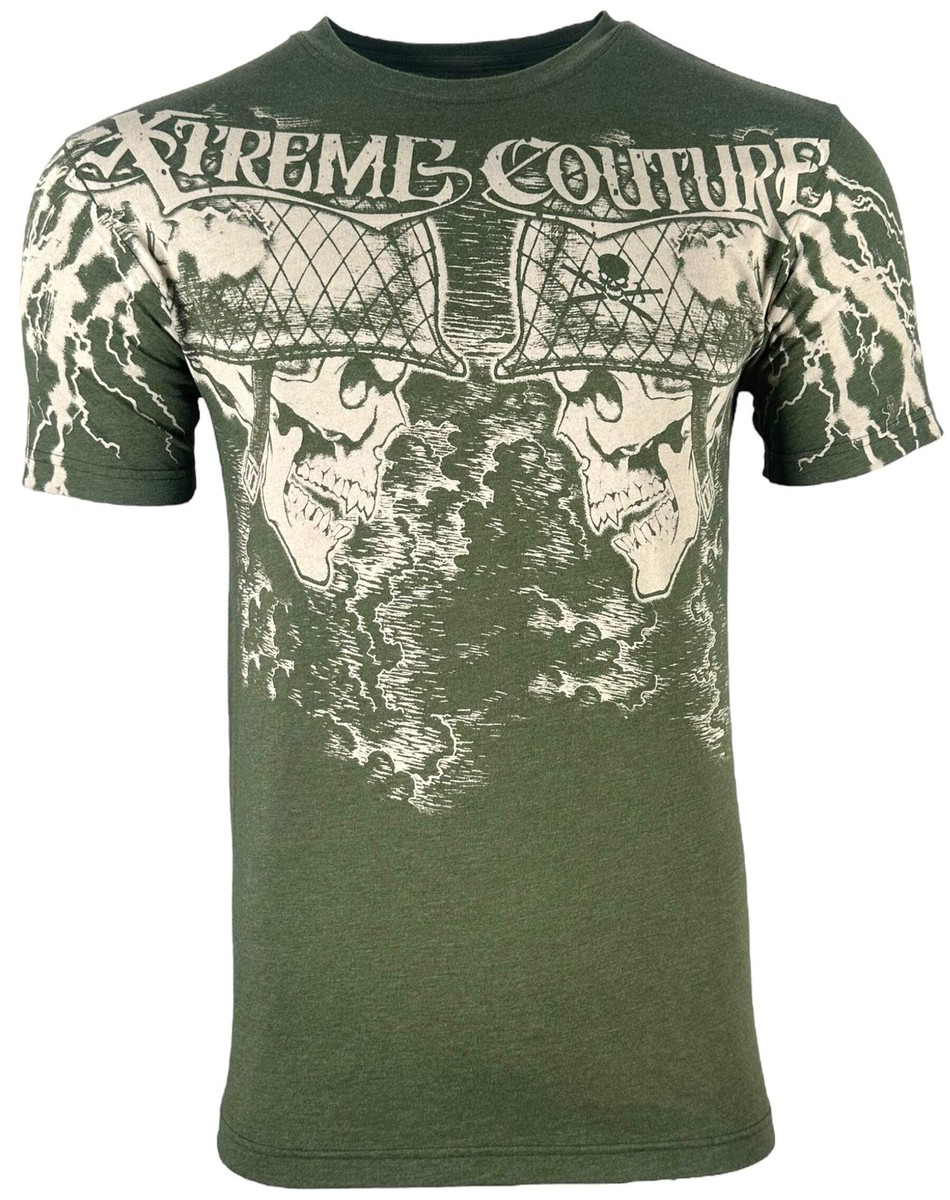 Xtreme Couture by Affliction Men's T-Shirt Crush Biker Cross Y2K S