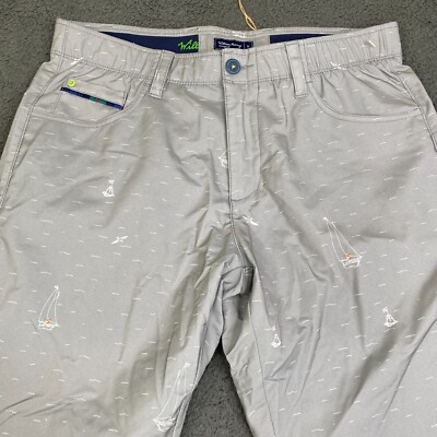 William Murray Golf Pants Mens 32 Nautical Printed Gray Pockets Bill Murray  Sail
