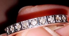 Diamond Sterling Silver Band Ring Size 7 New