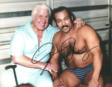 m1005  Johnny Rodz  signed vintage Wrestling Photo w/COA *BONUS*