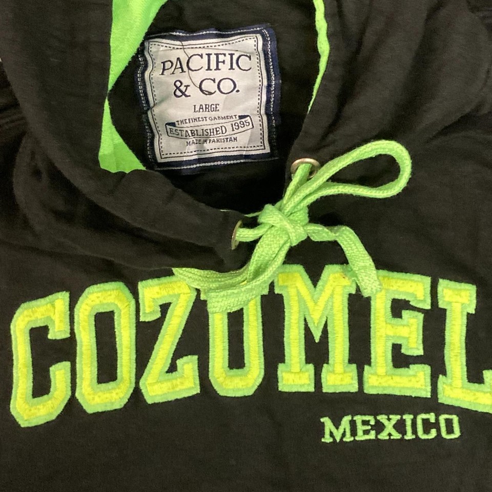 Vintage USA Hoodie; Pullover Embroidered Location Hoodie Large eBay