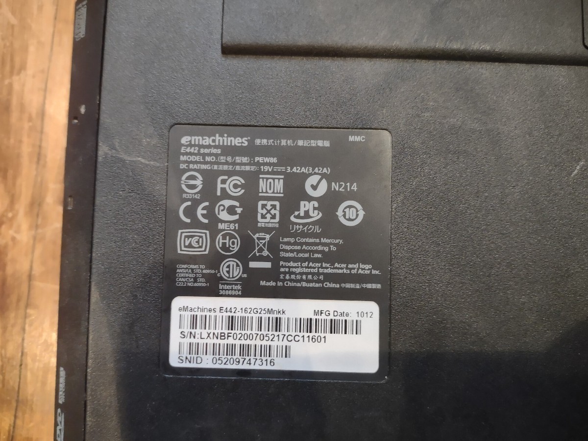 emachines e442 coque écran complète devant+derrière - eBay