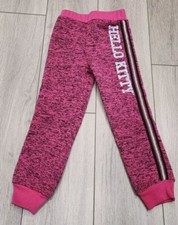Hello Kitty Sweatpants Jogger Warm Girls Size 6 Pink and Black