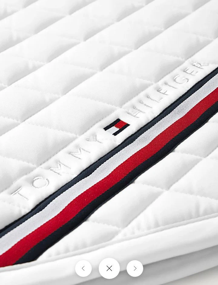 Tommy Hilfiger Equestrian Schabracke Stanford optic white weiß - Bild 2 von 4