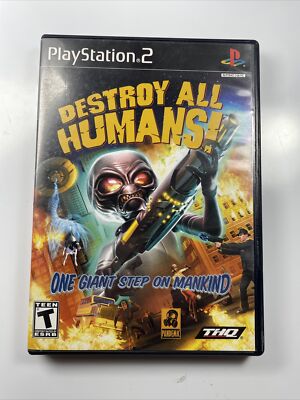 Destroy All Humans (Sony PlayStation 2, 2005) Tested, Works CIB