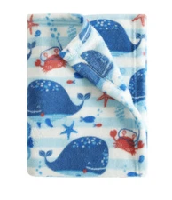 Parents Choice Blue Whale Plush Baby Blanket Walmart Crab Seahorse New