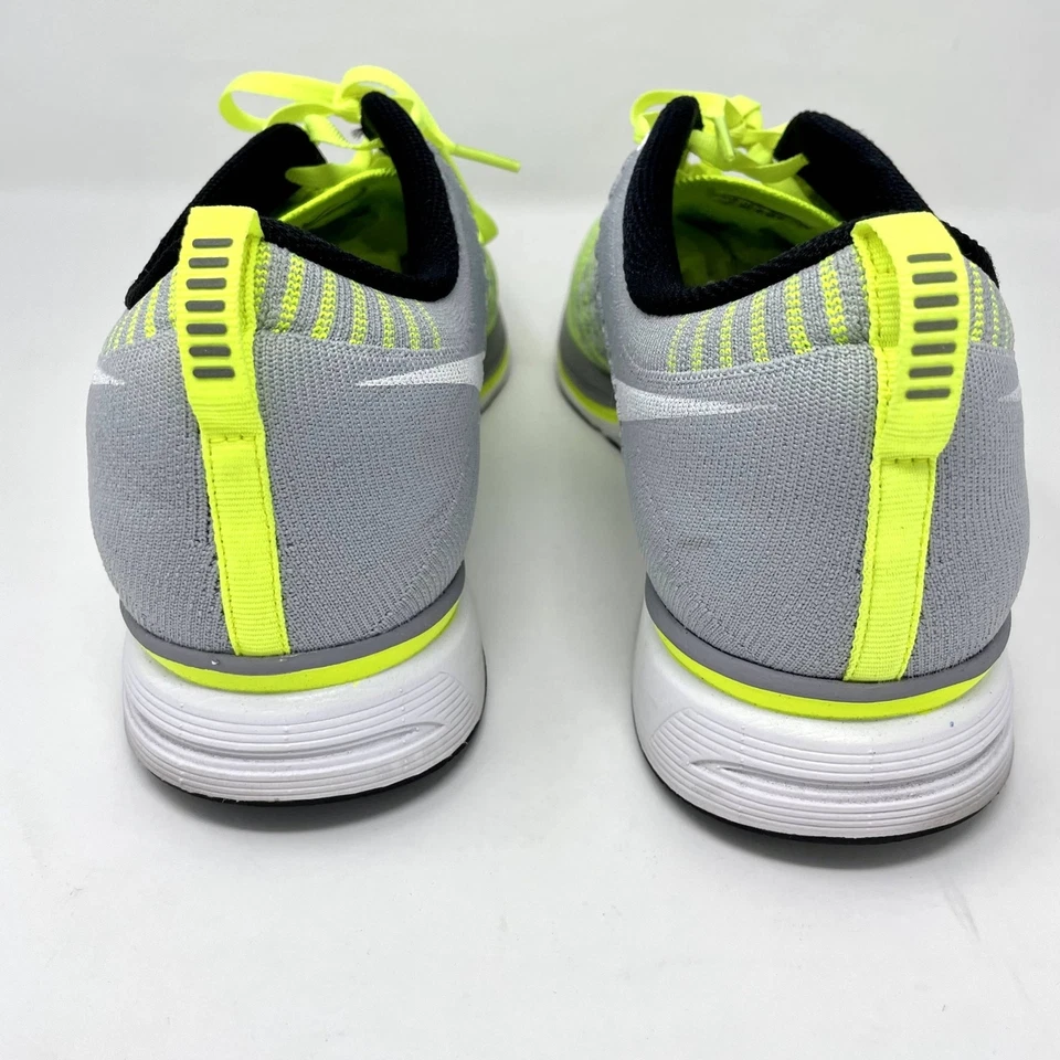Nike Flyknit Trainer Mens 11.5 White Volt Gray Running Shoes 2012 532984-714 EUC - Image 4 of 4
